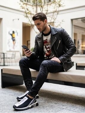 Dolce & Gabbana Sorrento Sneakers in Black - Size 46 - Excellent Condition